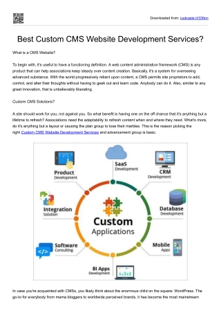 Best Custom CMS Website Development Services
