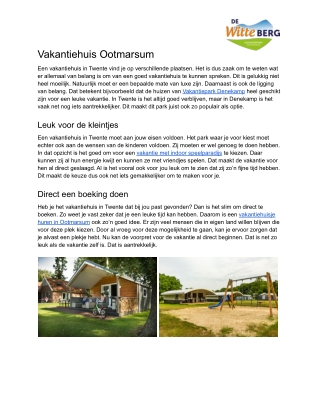 Vakantiehuis Ootmarsum