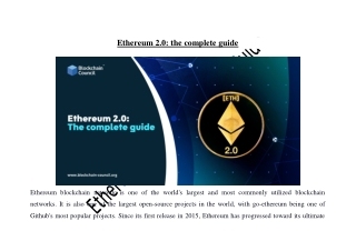 Ethereum 2.0 the complete guide