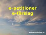 E-petitioner e-f rslag