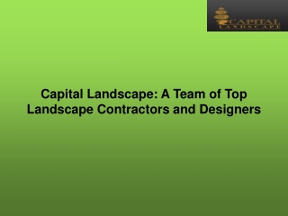 Capital Landscape A Team of Top Landscape Contractors and Designers