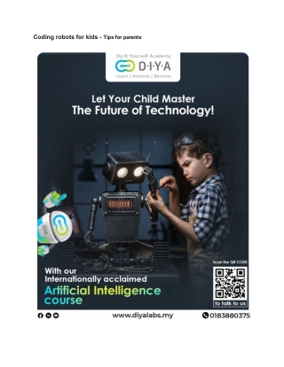 Coding robots for kids - Tips for parents