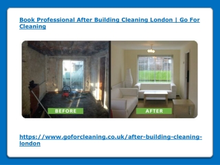 Book Professional After Building Cleaning London