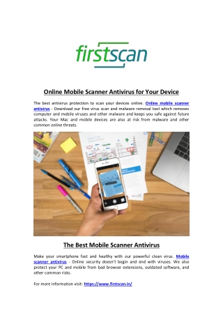 Online Mobile Scanner Antivirus for Your Device