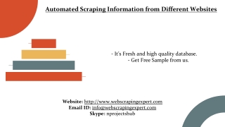 Automated Scraping Information from Different Websites