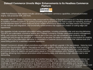 Slatwall Commerce Unveils Major Enhancements to Its Headless Commerce Platform