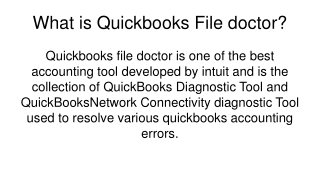 Quickbooks file doctor