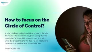 How To Focus On Things In Your Control?