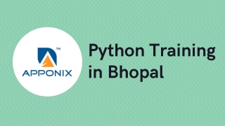Python Training in Bhopal(N)