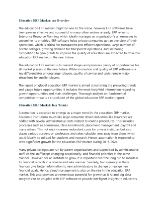 Education ERP Market
