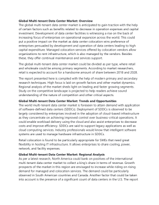 Multi-tenant Data Center Market