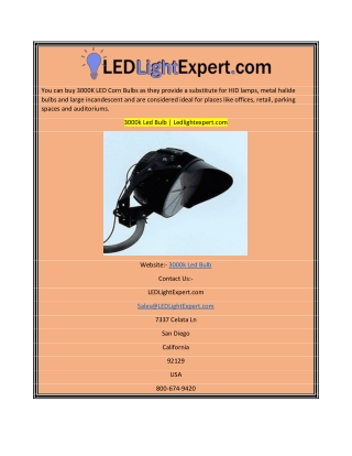 3000k Led Bulb  Ledlightexpert.com