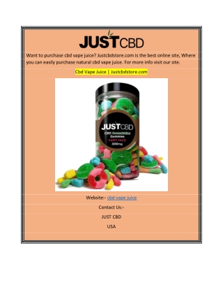 Cbd Vape Juice  Justcbdstore.com
