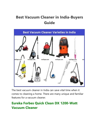 Best vacuum cleaner in india - vacuum cleaners