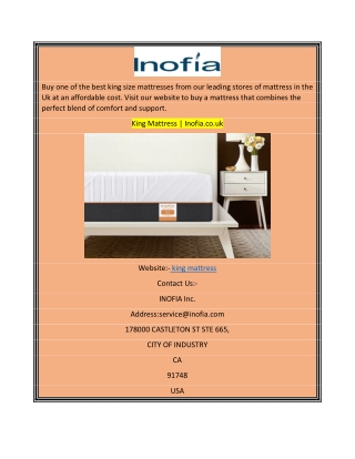 King Mattress  Inofia.co.uk