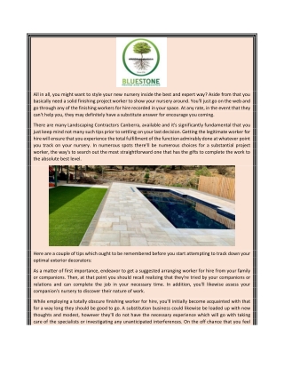 landscapers canberra  Bluestone Landscapes