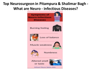 Top Neurosurgeon in Pitampura & Shalimar Bagh - What are Neuro - infectious Diseases