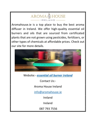 Essential Oil Burner Ireland | Aromahouse.ie