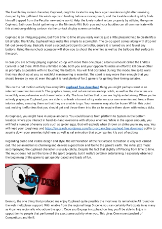 How to Get More Results Out of Your cuphead free download