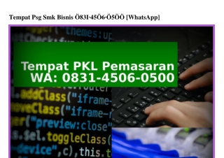 Tempat Psg Smk Bisnis O8ᣮ1•Ꮞ5OϬ•O5OO[WA]