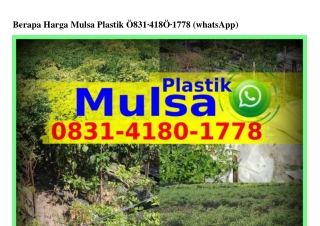 Berapa Harga Mulsa Plastik O83l_ㄐl8O_l778[WA]