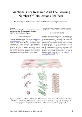 Graphene’s for Research and the Growing Number of Publications Per Year - Phdassistance
