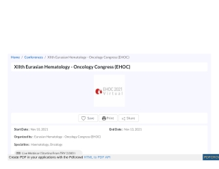 XIIth Eurasian Hematology-Oncology Congress