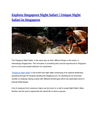 Singapore Night Safari