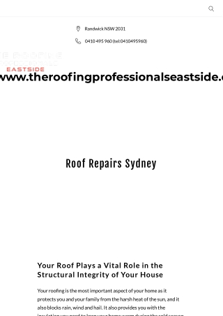 Roof repairs Sydney