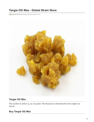 Tangie OG Wax