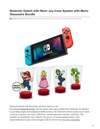 Nintendo Switch with Neon Joy-Cons System