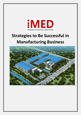 Strategies to Be Successful in Manufacturing Business