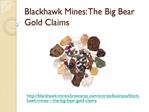 Black hawk Mines, The Big Bear Gold Claims