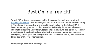 Best Online free ERP