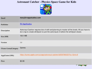 Astronaut Catcher - Physics Space Game for Kids