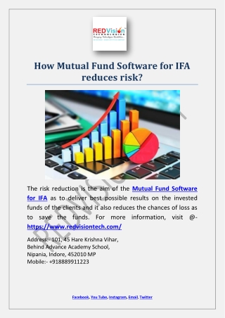 How Mutual Fund Software for IFA reduces risk