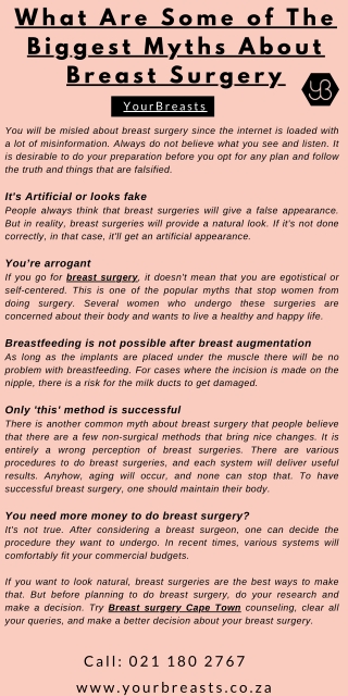 What Are Some of The Biggest Myths About Breast Surgery
