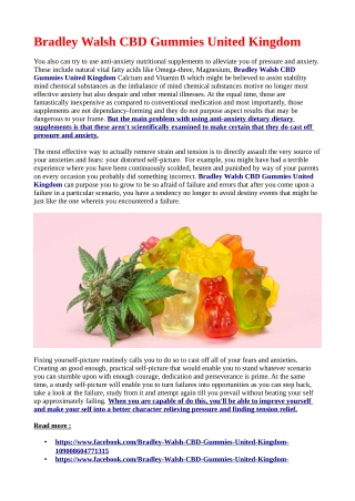 Bradley Walsh CBD Gummies United Kingdom