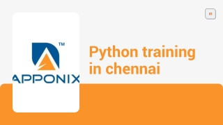 Python Training in Chennai