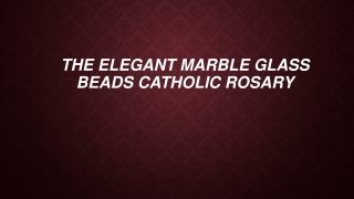 The Elegant Marble Glass Beads Catholic Rosary