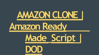 Best Amazon Clone Script - DOD IT Solutions
