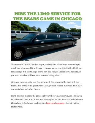 Limo rental company