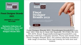 Ph: 855-585-2679 - Finest Designer Brands 2021