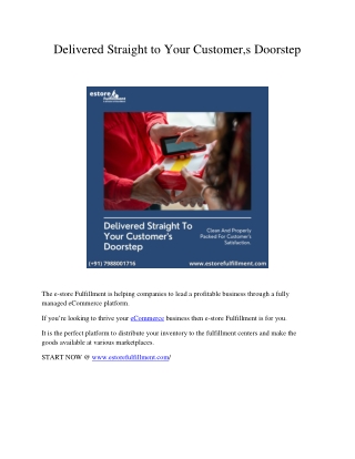 Delivered Straight to Your Customer's Doorstep