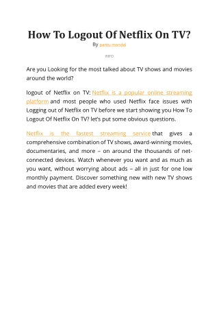 Are you Looking for How To Logout Of Netflix On TV