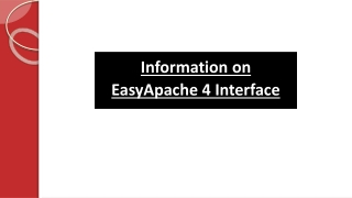 Information on EasyApache 4 Interface