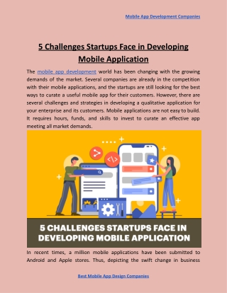 5 Challenges Startups Face in Developing Mobile Application