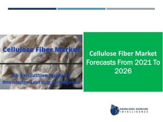 Cellulose Fiber Market to grow at a CAGR of5.53%  (2019-2026)