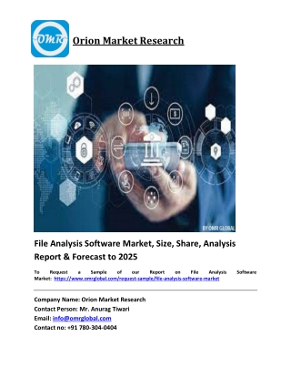 File Analysis Software Market Trends, Size, Competitive Analysis and Forecast 20