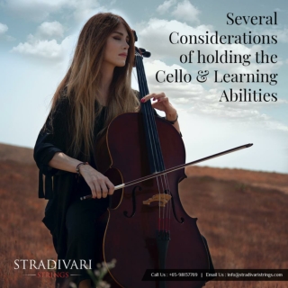 Several considerations of holding the cello and learning abilities